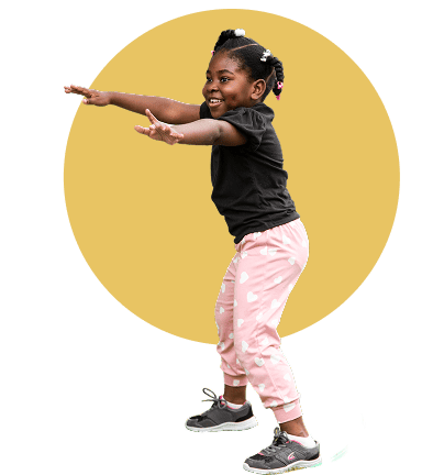 young girl dancing